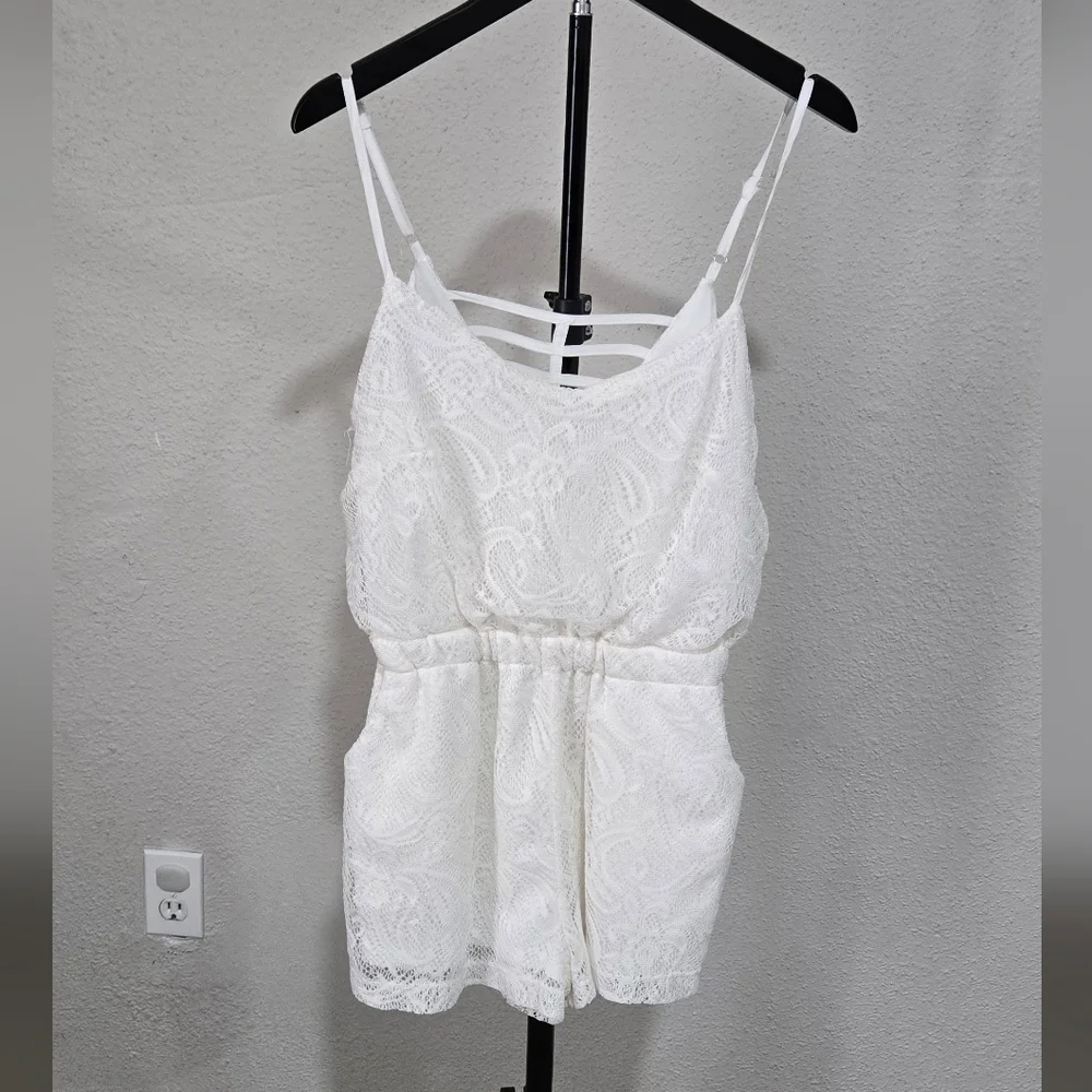 Liberty Love White Lace Strappy Romper